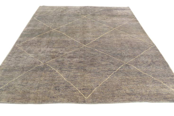 Detail image of 8' 1 x 9' 10 Hand Knotted Moroccan Wool Rug