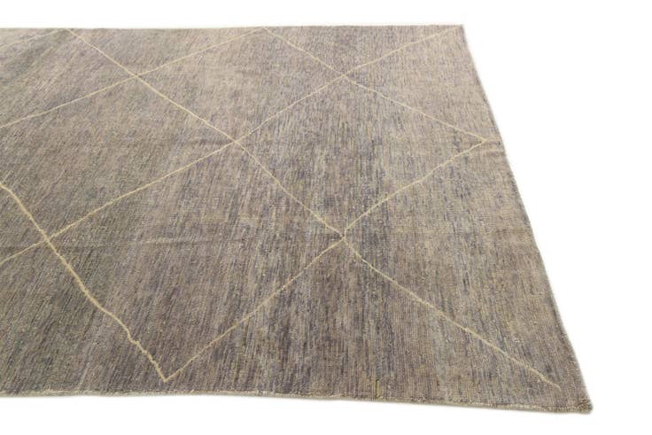 Detail image of 8' 1 x 9' 10 Hand Knotted Moroccan Wool Rug