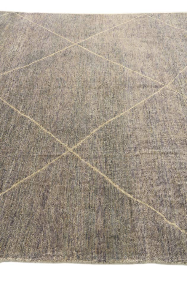 Detail image of 8' 1 x 9' 10 Hand Knotted Moroccan Wool Rug