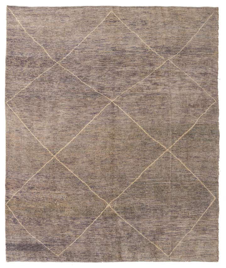 8' 1 x 9' 10 Hand Knotted Moroccan Wool Rug