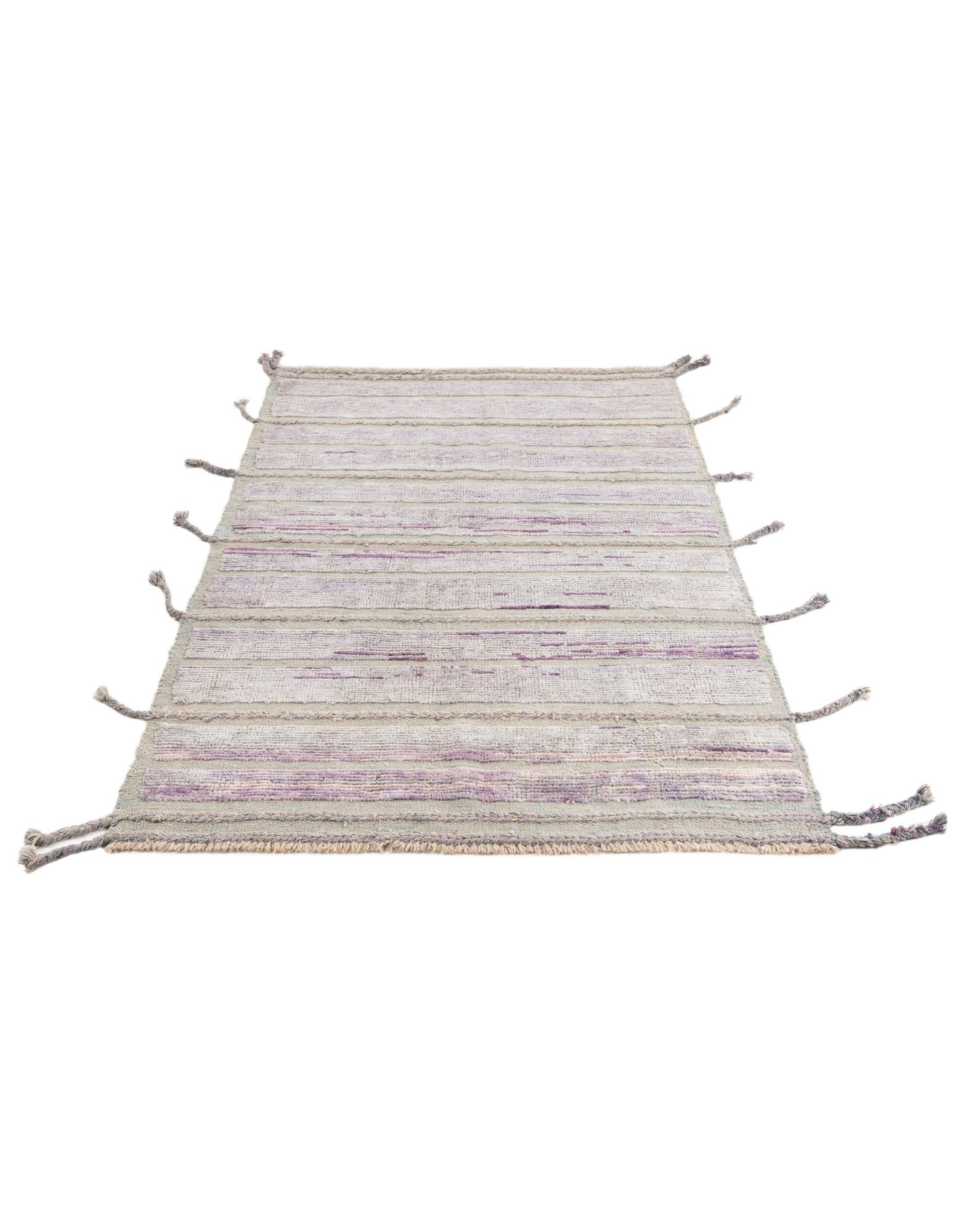 4' 3 x 6' 2 Hand Knotted Moroccan Wool Rug