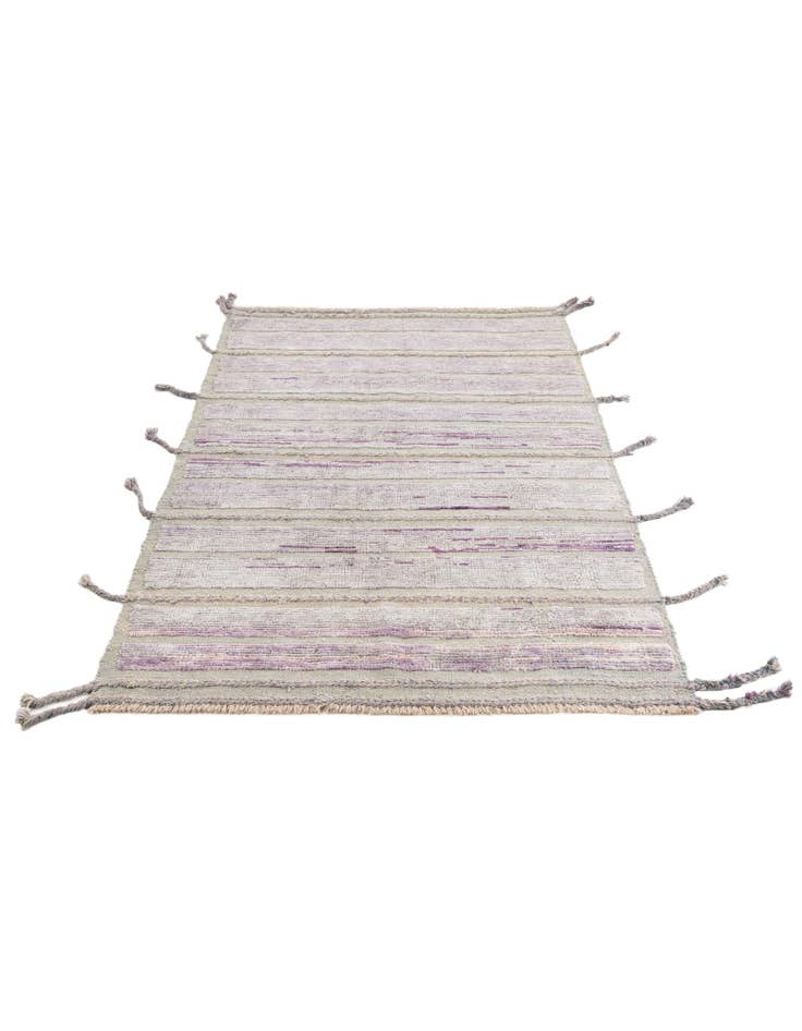 Detail image of 4' 3 x 6' 2 Hand Knotted Moroccan Wool Rug