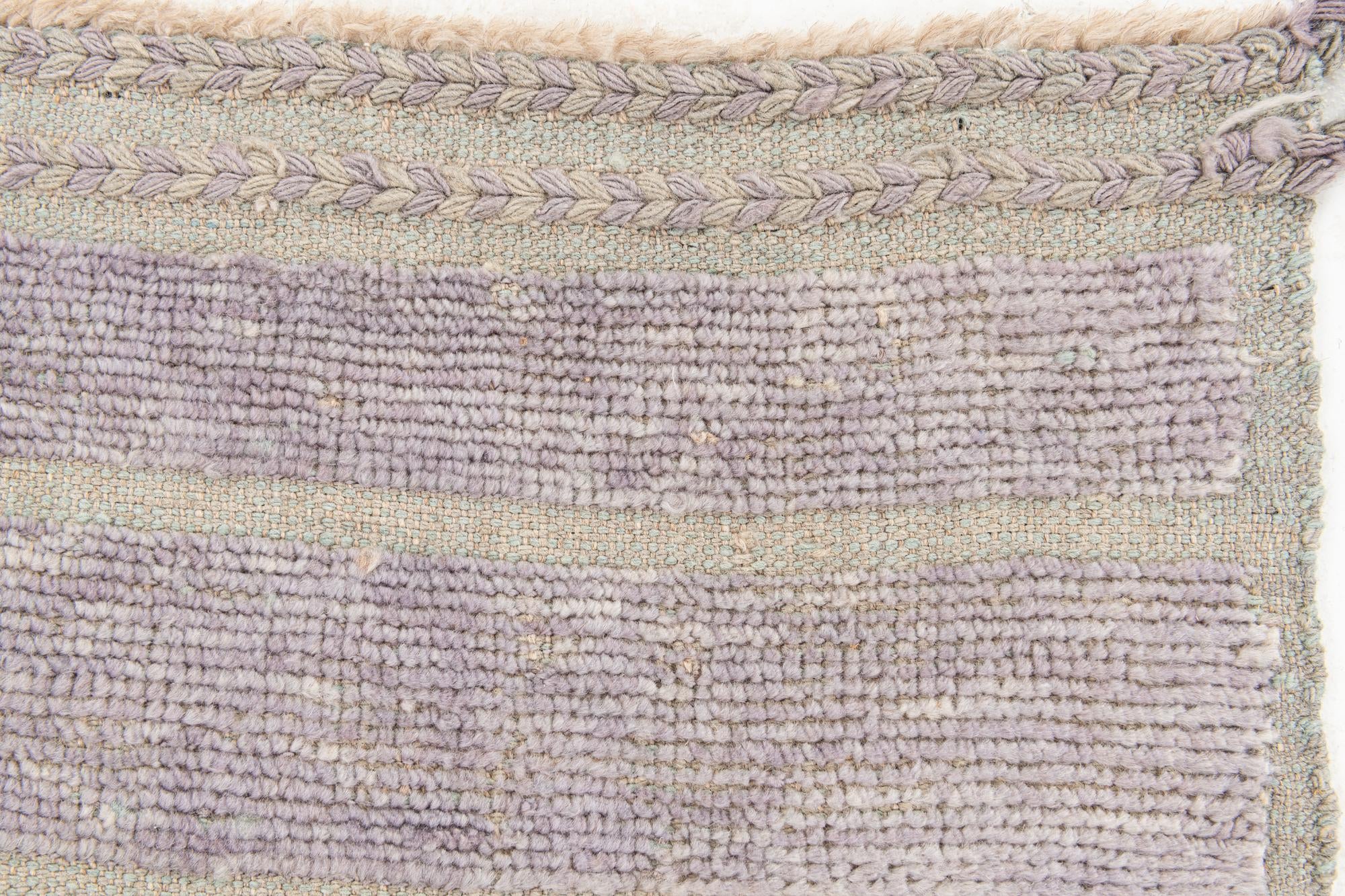4' 3 x 6' 2 Hand Knotted Moroccan Wool Rug