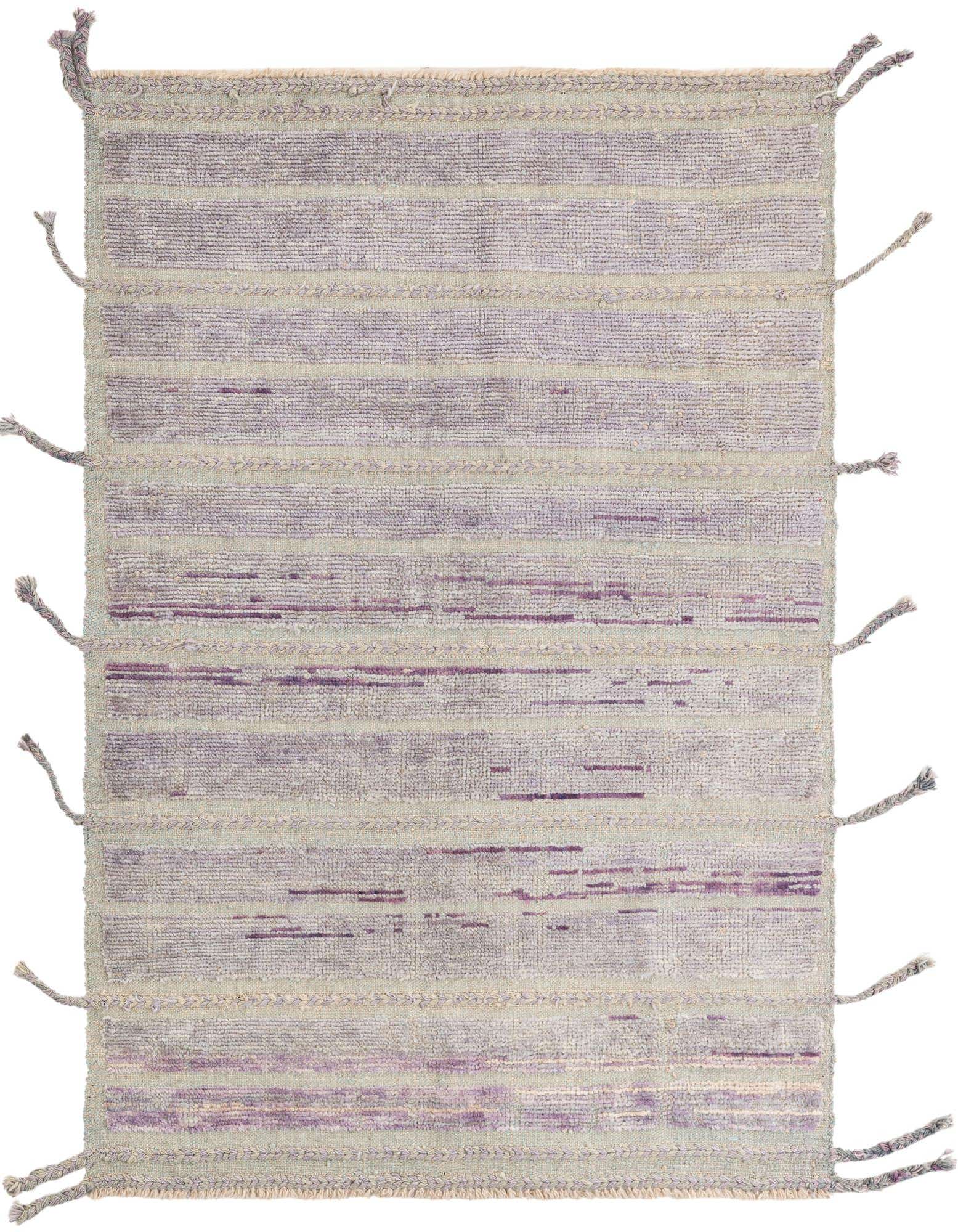 4' 3 x 6' 2 Hand Knotted Moroccan Wool Rug