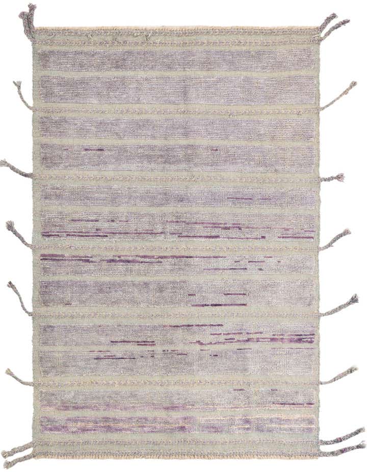 4' 3 x 6' 2 Hand Knotted Moroccan Wool Rug