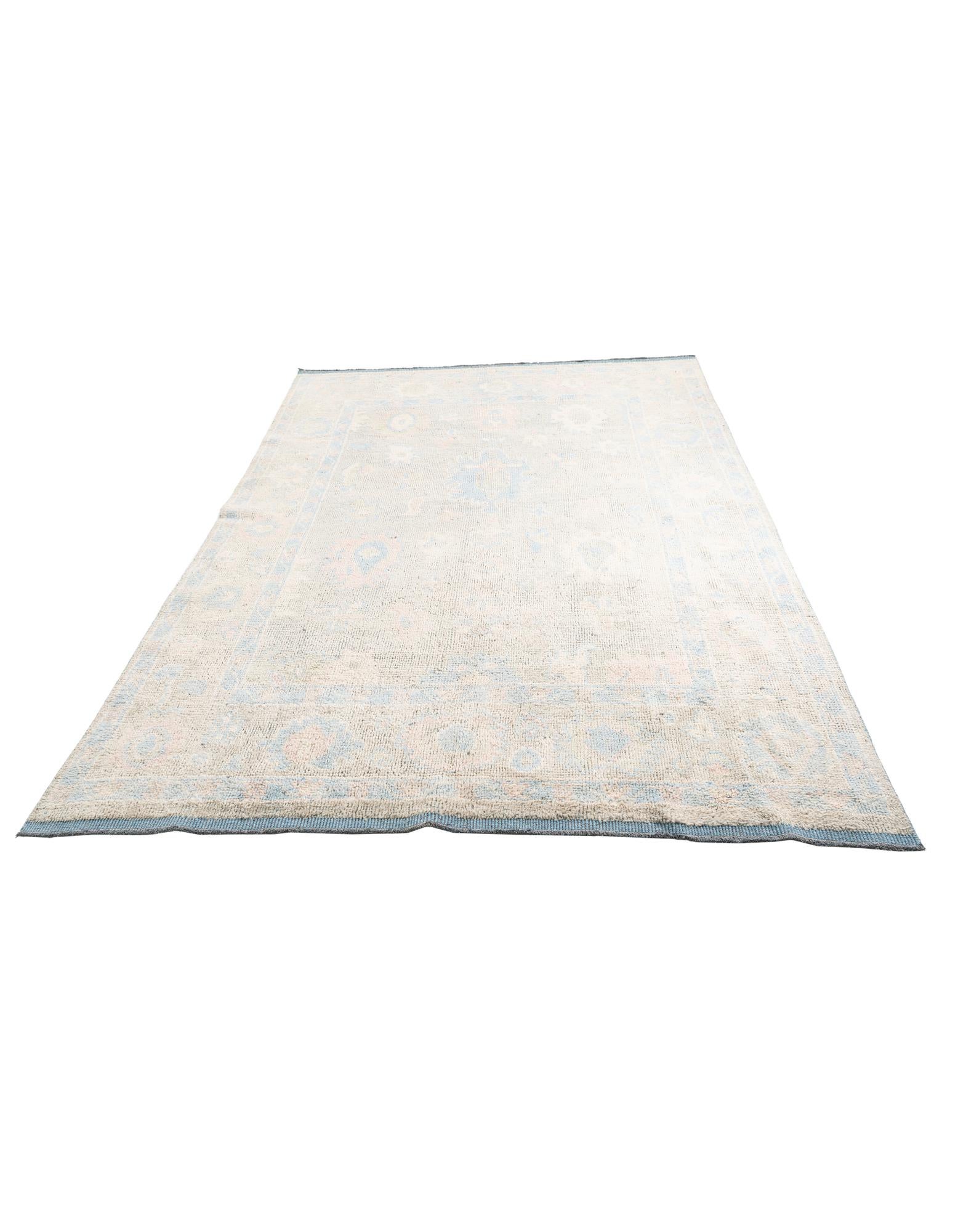 8' x 10' 3 Hand Knotted Moroccan Wool Rug
