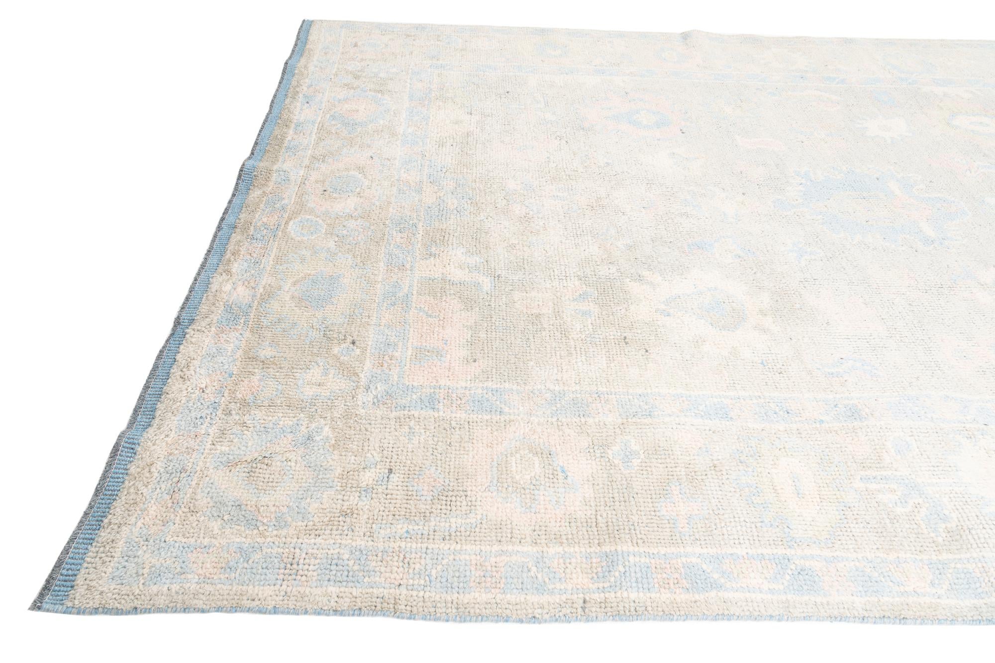 8' x 10' 3 Hand Knotted Moroccan Wool Rug