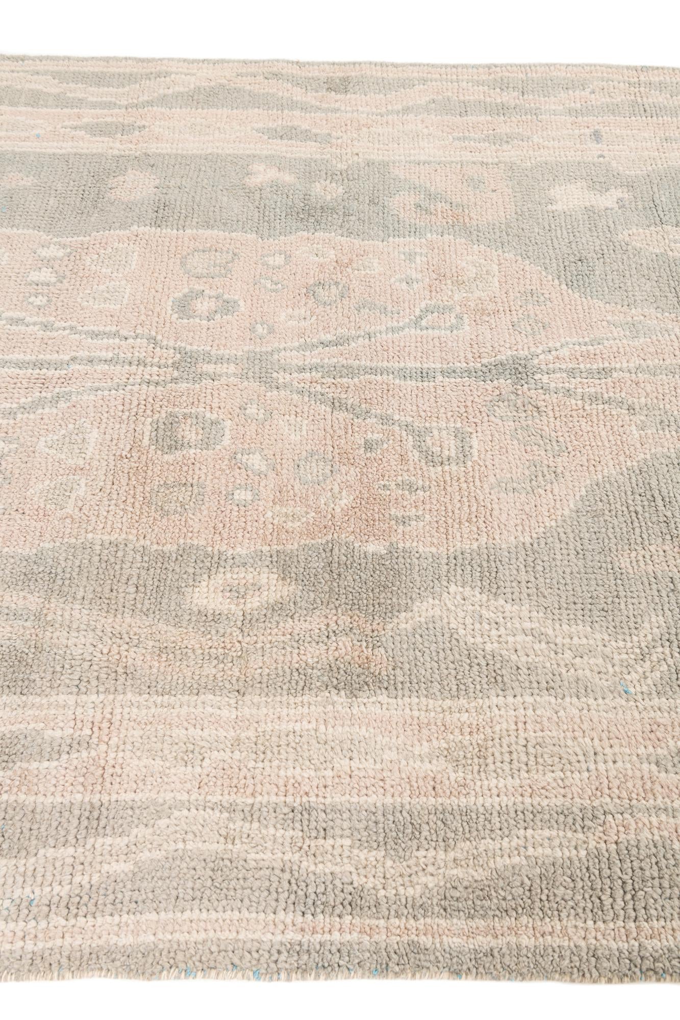4' 10 x 8' Hand Knotted Moroccan Wool Rug