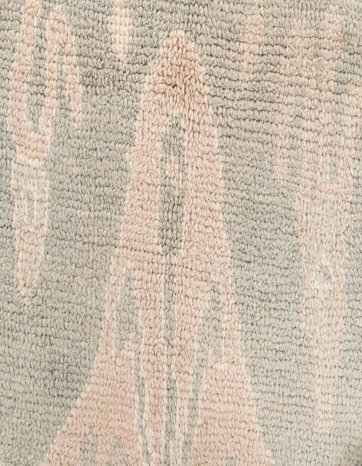 Detail image of 4' 10 x 8'  Hand Knotted Moroccan Wool Rug