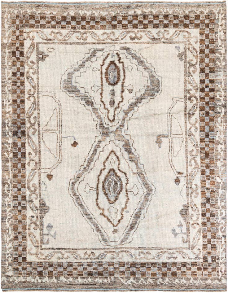 Detail image of 7' 10 x 10' 5 Hand Knotted Moroccan Wool Rug