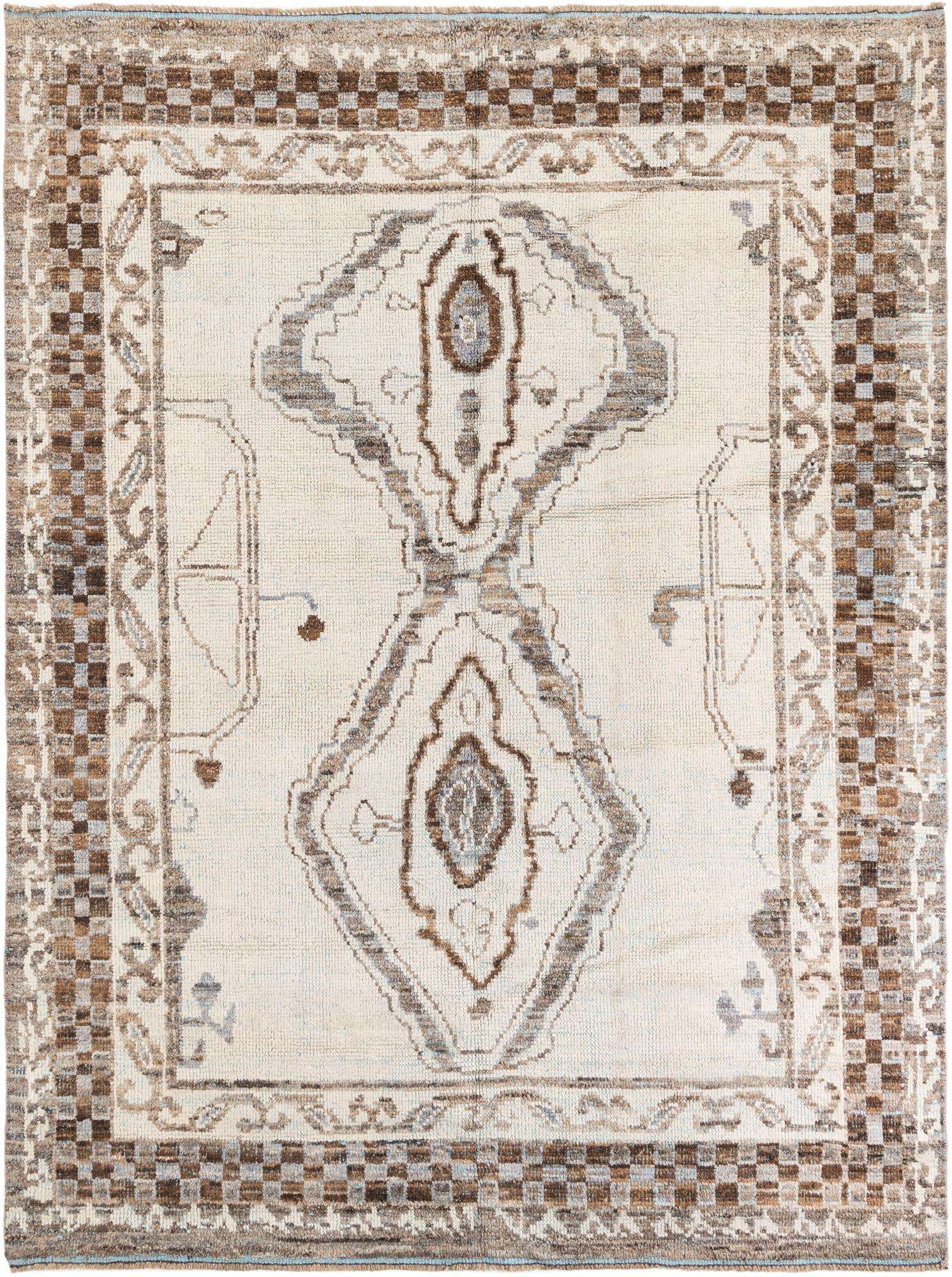 7' 10 x 10' 5 Hand Knotted Moroccan Wool Rug