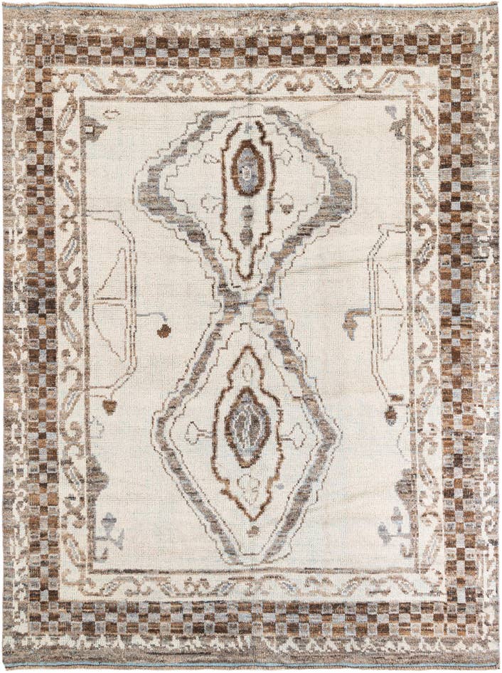 Detail image of 7' 10 x 10' 5 Hand Knotted Moroccan Wool Rug