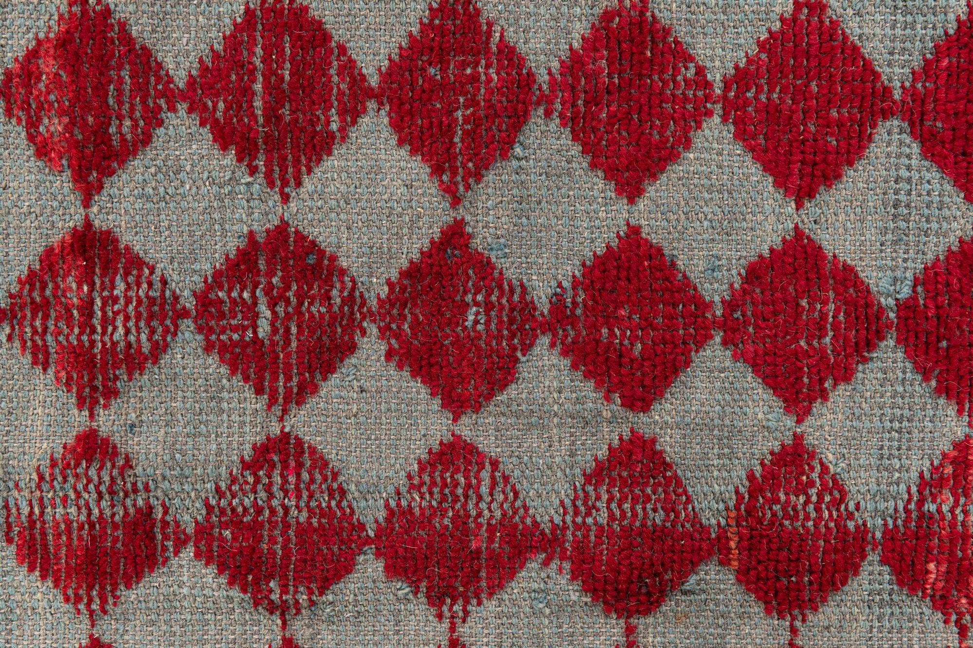5' x 7' 4 Hand Knotted Moroccan Wool Rug
