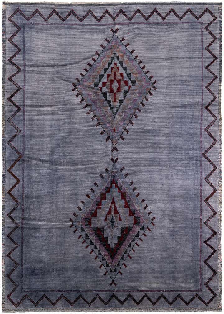9' x 12' Hand Knotted Moroccan Wool Rug