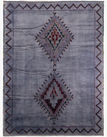 9' x 12' Hand Knotted Moroccan Wool Rug