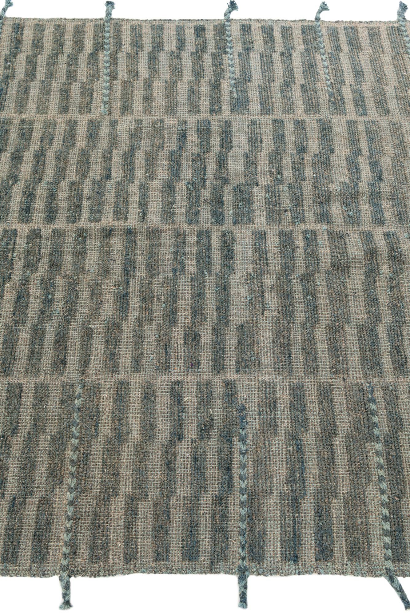 5' 2 x 7' Hand Knotted Moroccan Wool Rug