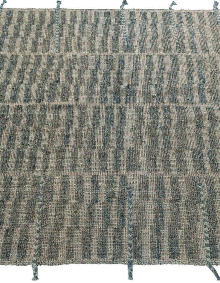 Detail image of 5' 2 x 7'  Hand Knotted Moroccan Wool Rug