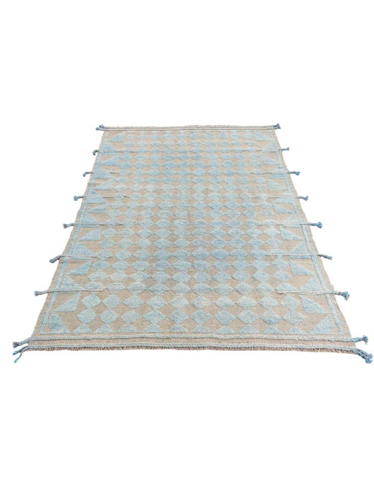 Detail image of 5' 2 x 7' 1  Hand Knotted Moroccan Wool Rug