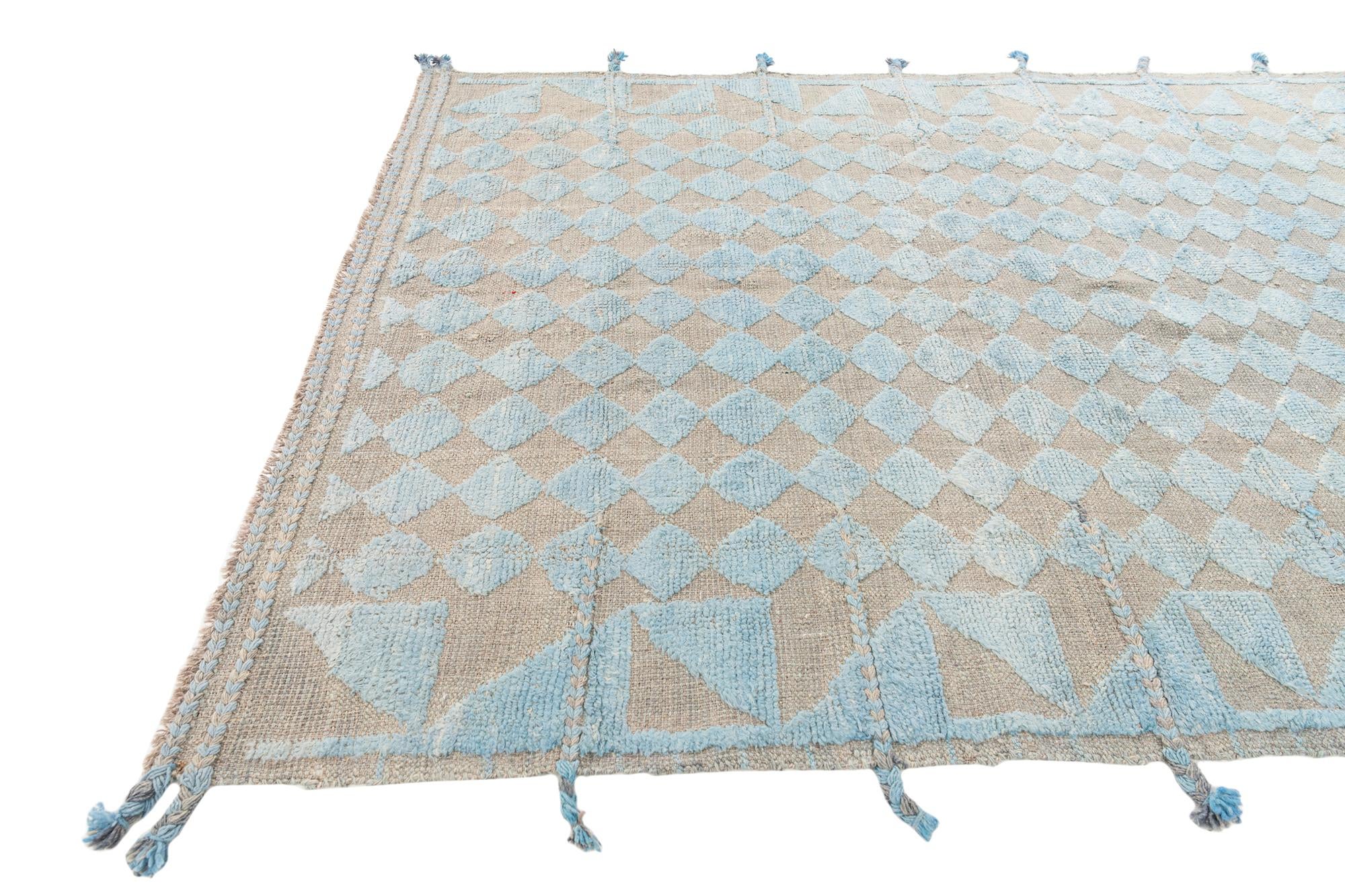 5' 2 x 7' 1 Hand Knotted Moroccan Wool Rug