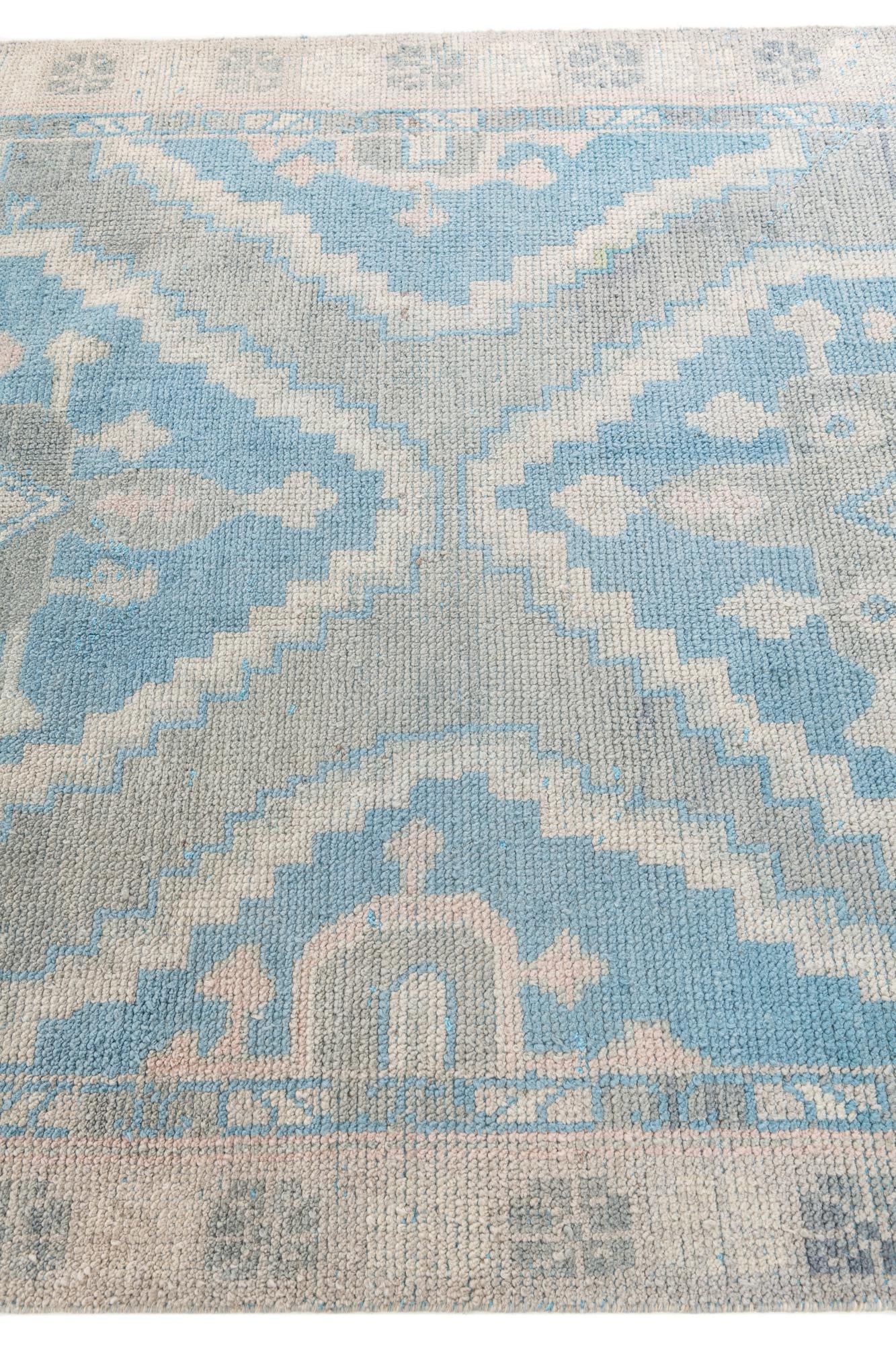 6' 7 x 9' 7 Hand Knotted Moroccan Wool Rug