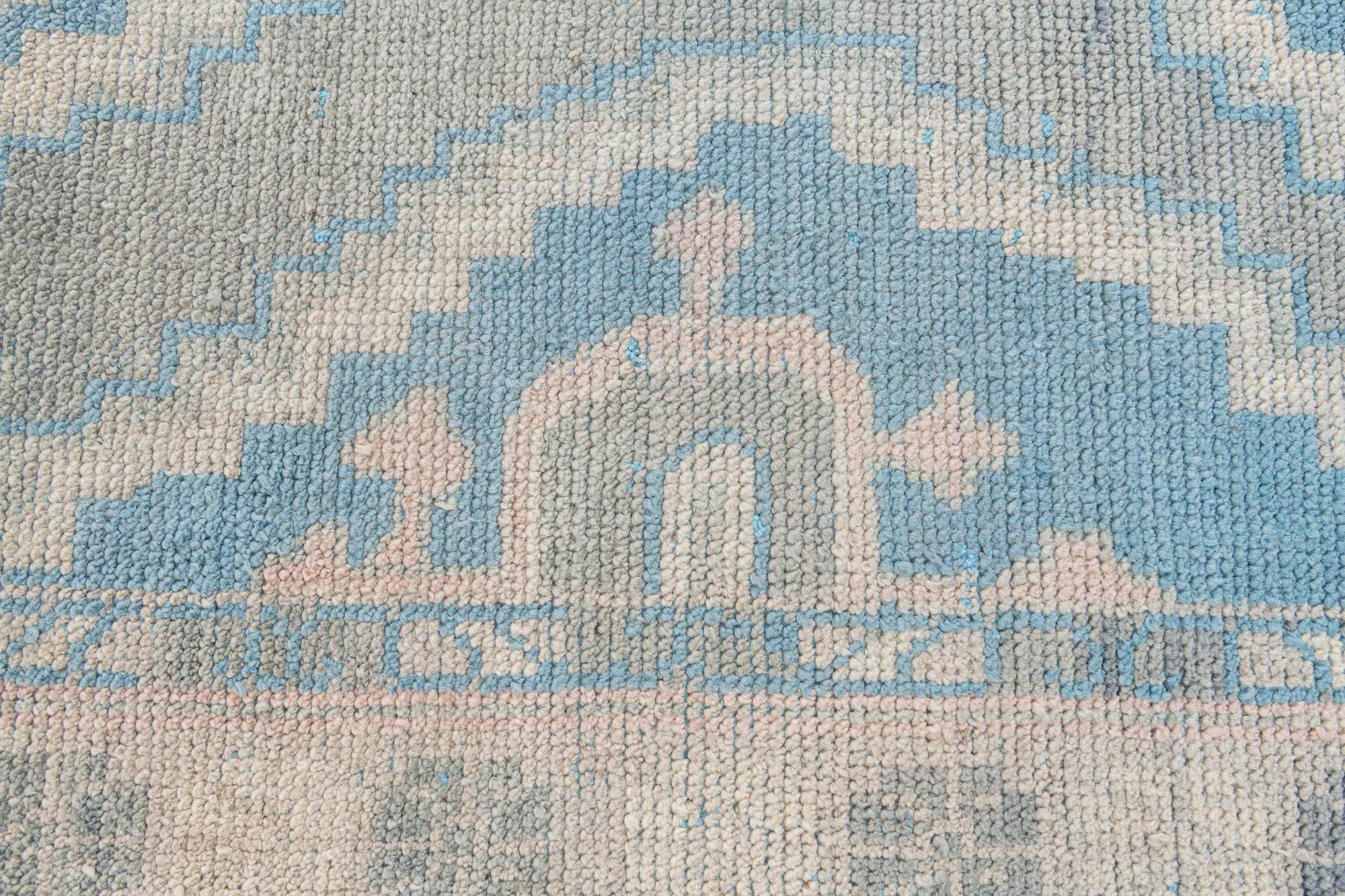 6' 7 x 9' 7 Hand Knotted Moroccan Wool Rug