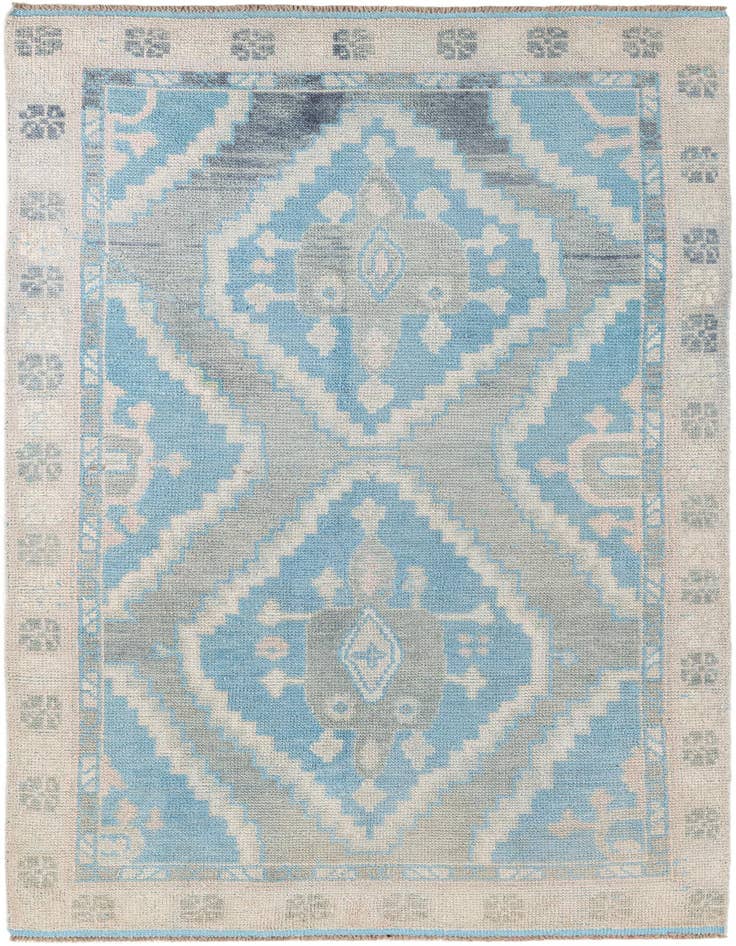 Detail image of 6' 7 x 9' 7 Hand Knotted Moroccan Wool Rug