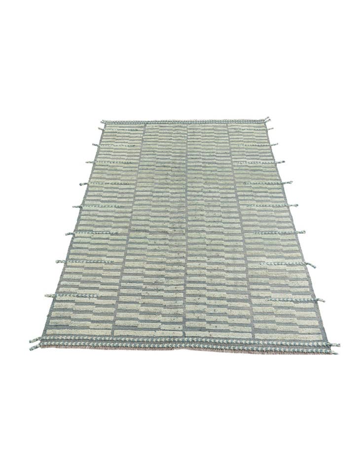 Detail image of 5' 9 x 8' 2  Hand Knotted Moroccan Wool Rug