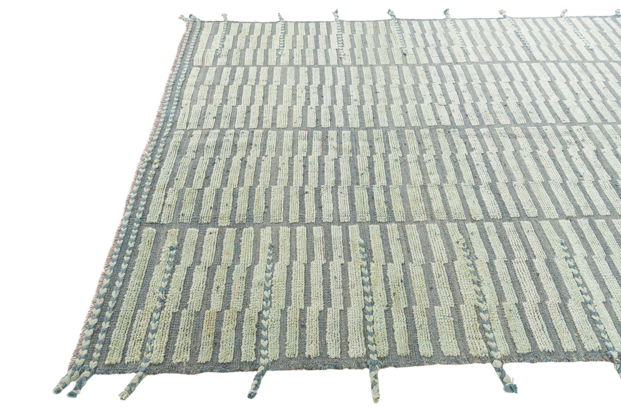 5' 9 x 8' 2 Hand Knotted Moroccan Wool Rug