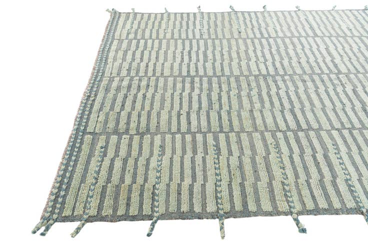 Detail image of 5' 9 x 8' 2 Hand Knotted Moroccan Wool Rug