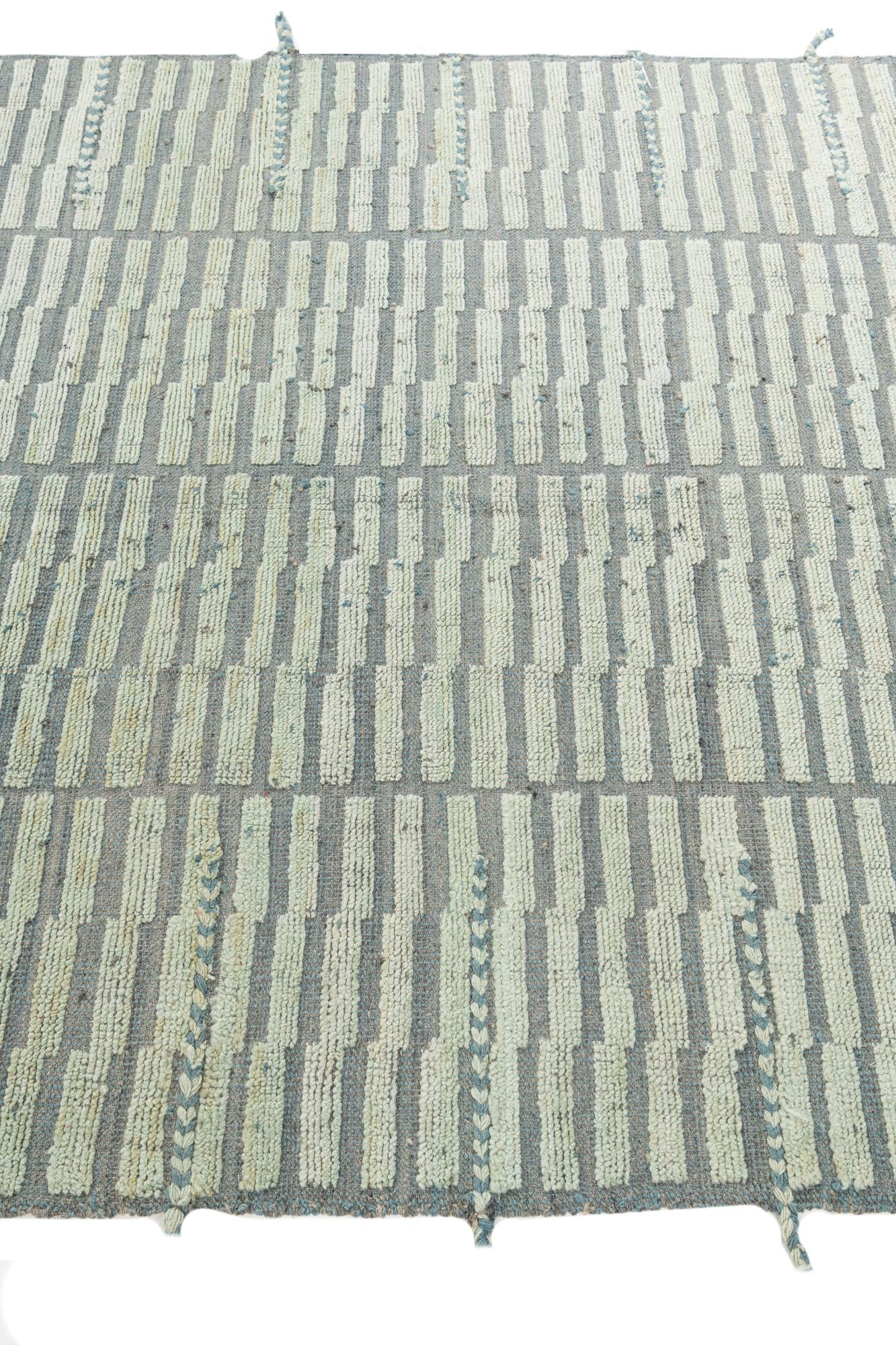5' 9 x 8' 2 Hand Knotted Moroccan Wool Rug