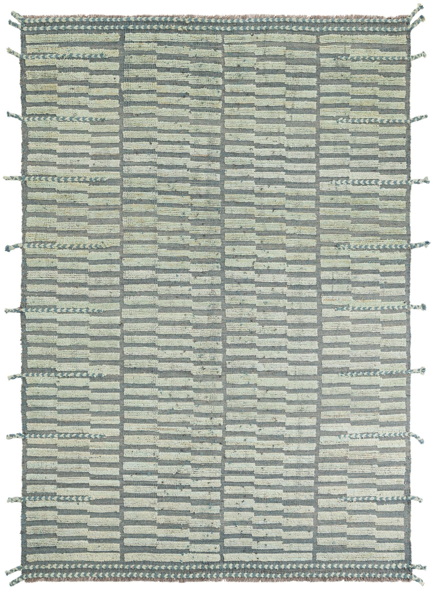 5' 9 x 8' 2 Hand Knotted Moroccan Wool Rug