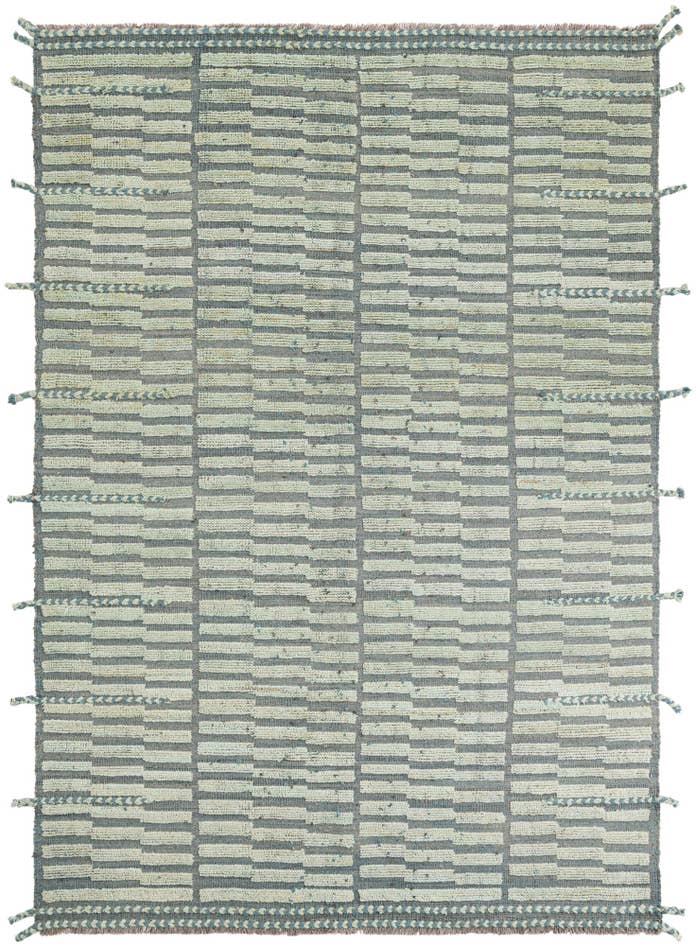 Detail image of 5' 9 x 8' 2 Hand Knotted Moroccan Wool Rug