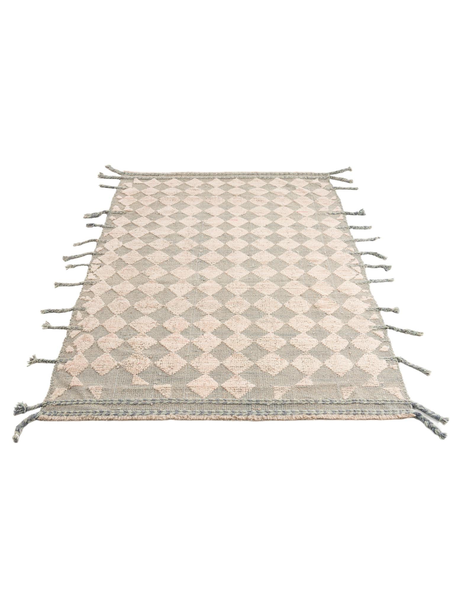 4' x 5' 9 Hand Knotted Moroccan Wool Rug