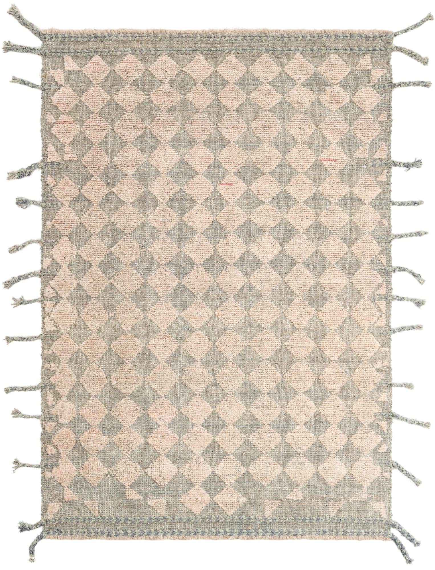 4' x 5' 9 Hand Knotted Moroccan Wool Rug