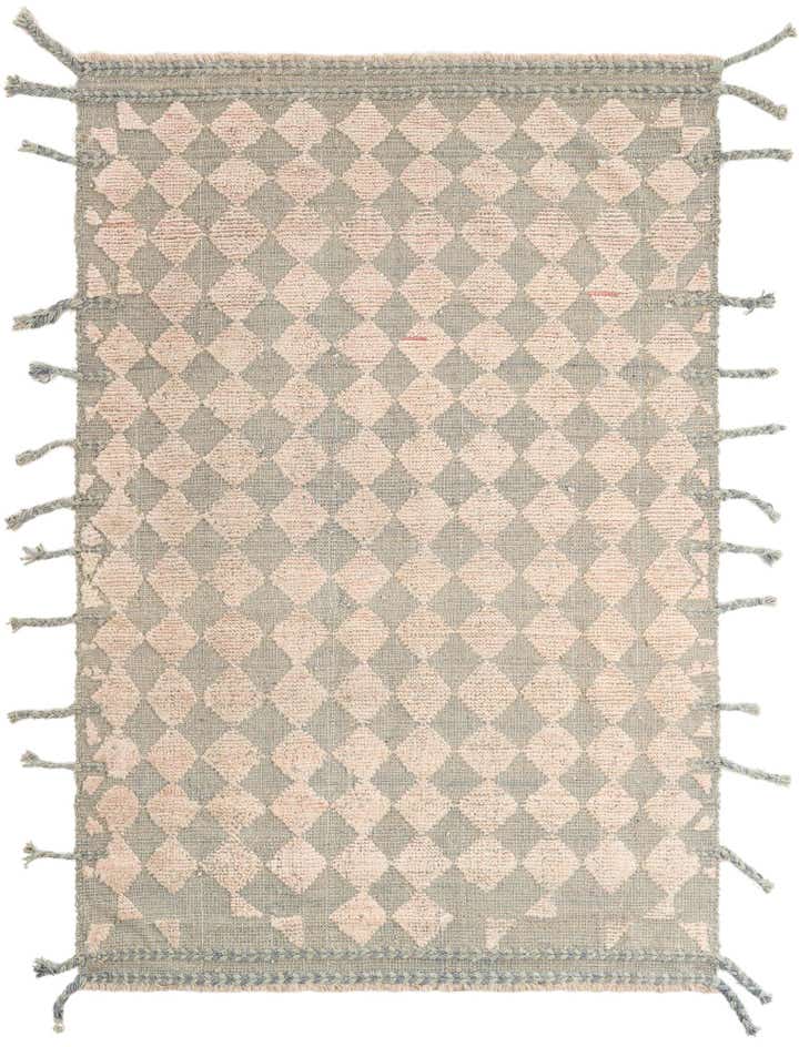 4' x 5' 9 Hand Knotted Moroccan Wool Rug