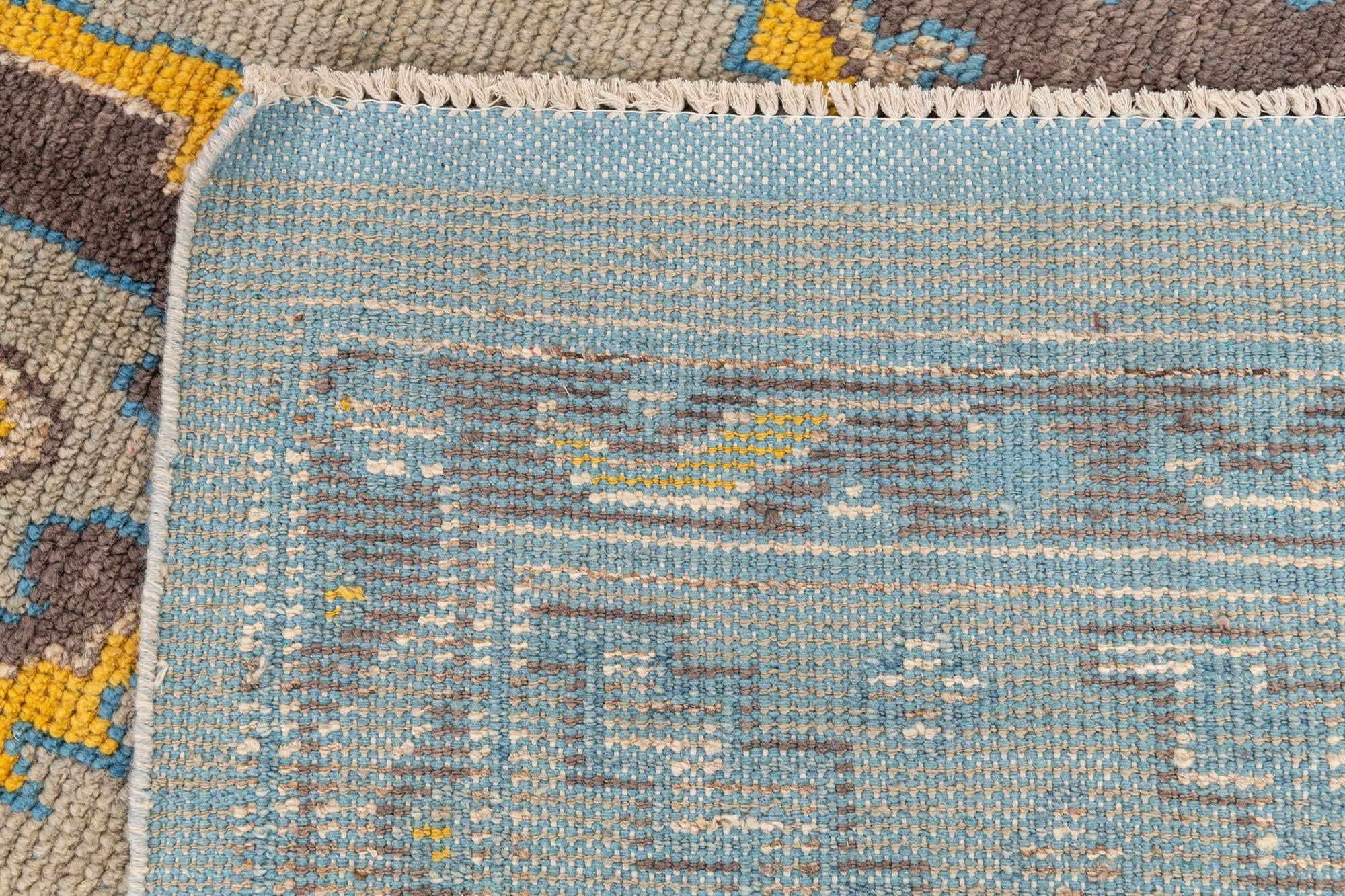8' 7 x 12' 3 Hand Knotted Moroccan Wool Rug