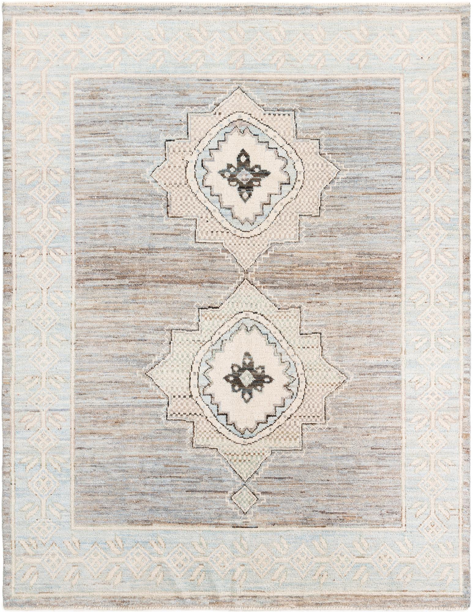 7' 9 x 10' 1 Hand Knotted Moroccan Wool Rug