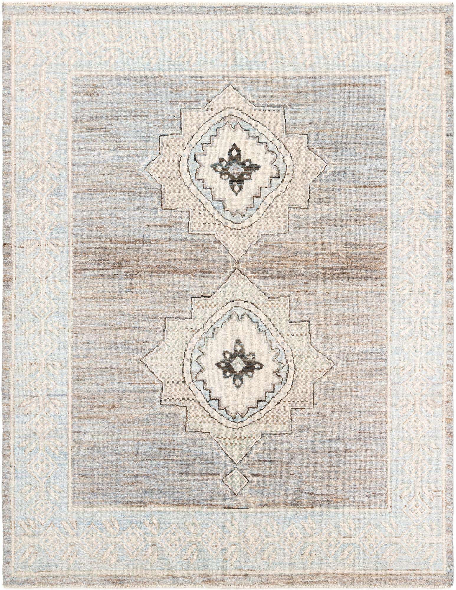 7' 9 x 10' 1 Hand Knotted Moroccan Wool Rug