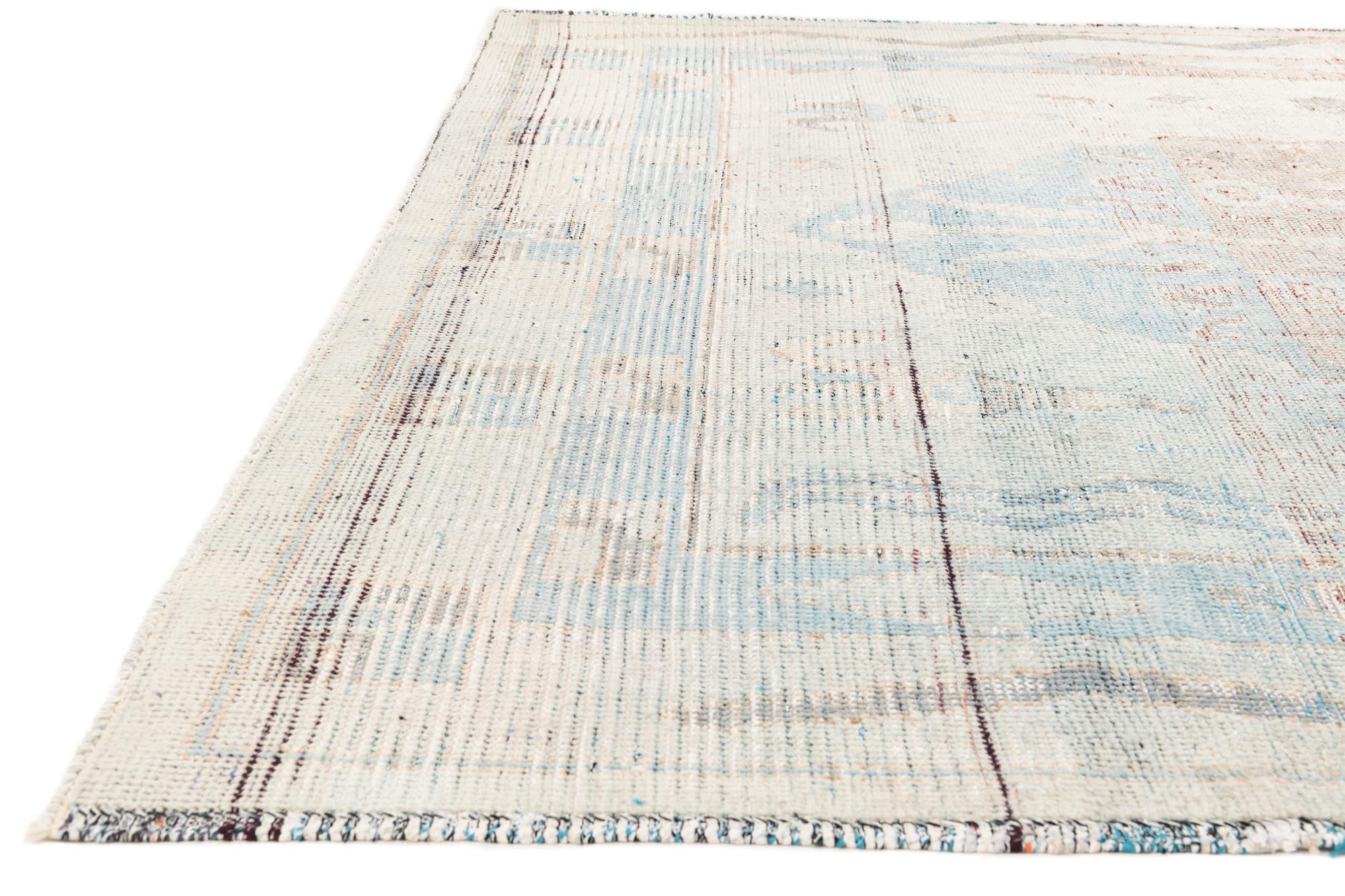 8' 9 x 11' 5 Hand Knotted Moroccan Wool Rug