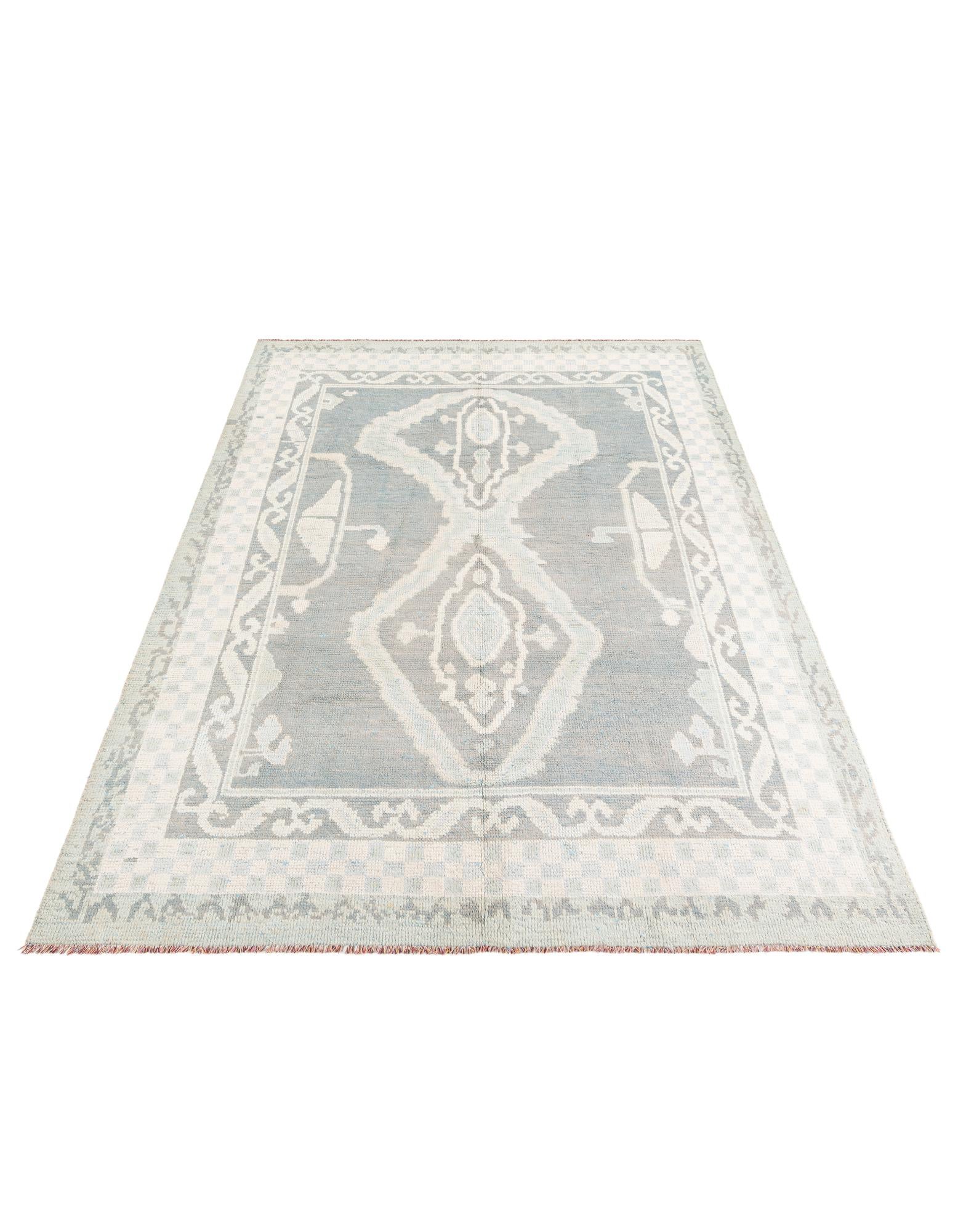8' x 9' 10 Hand Knotted Moroccan Wool Rug