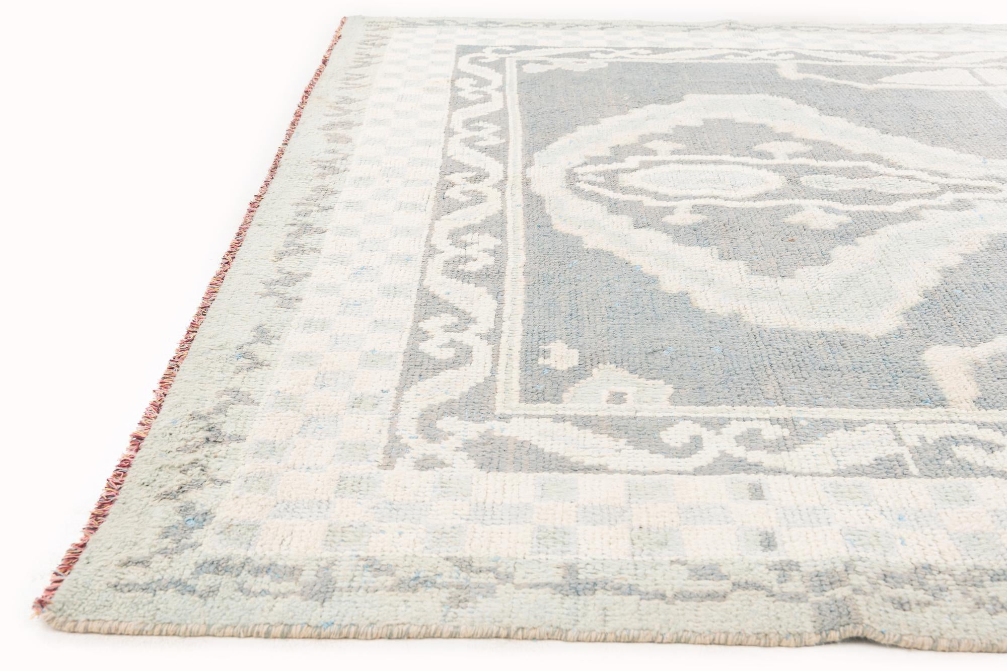 8' x 9' 10 Hand Knotted Moroccan Wool Rug
