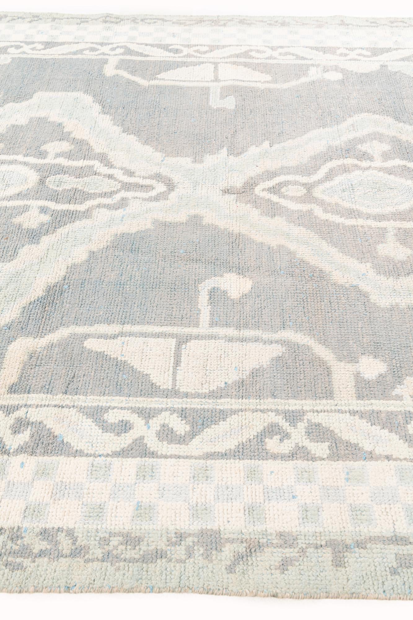 8' x 9' 10 Hand Knotted Moroccan Wool Rug