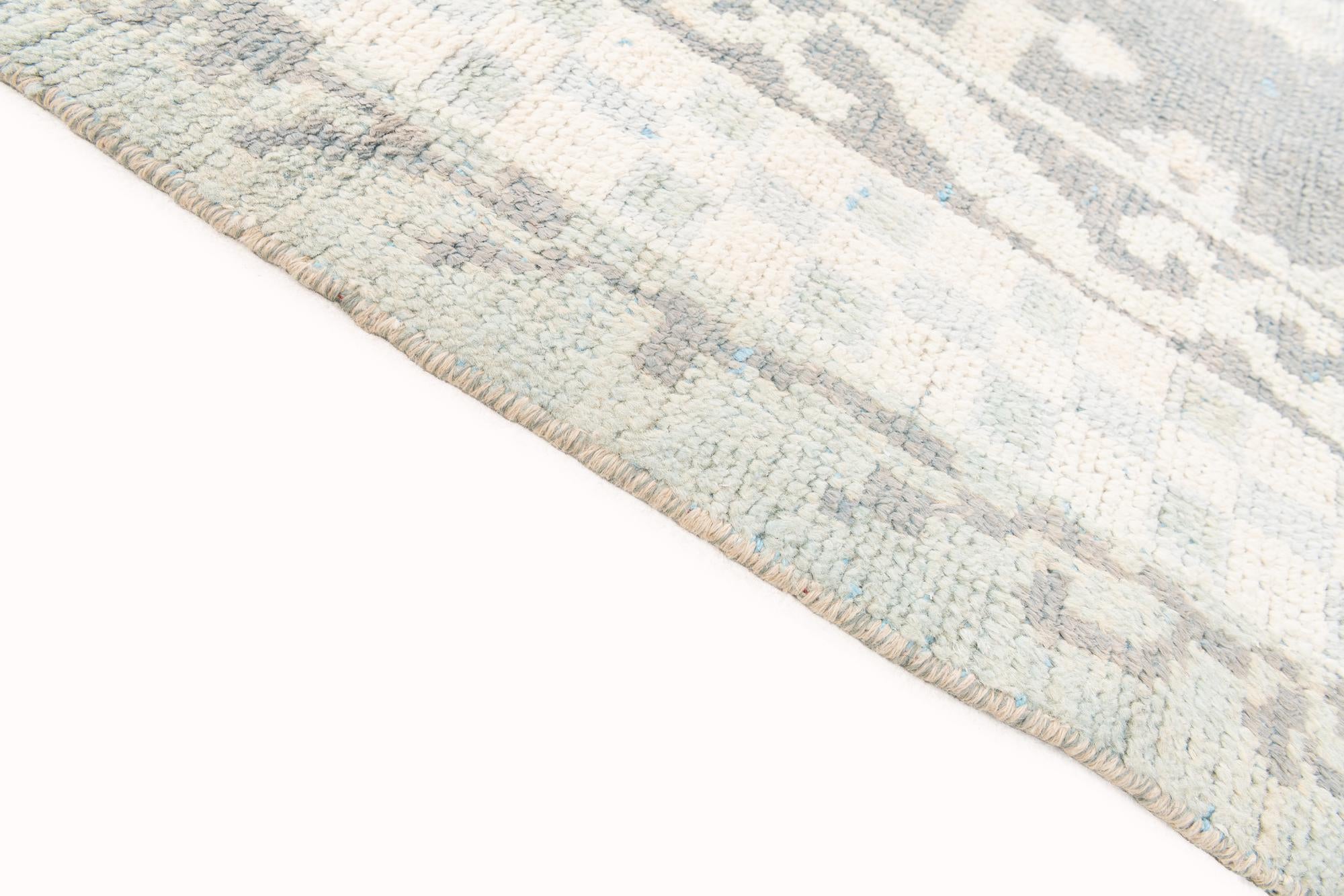 8' x 9' 10 Hand Knotted Moroccan Wool Rug