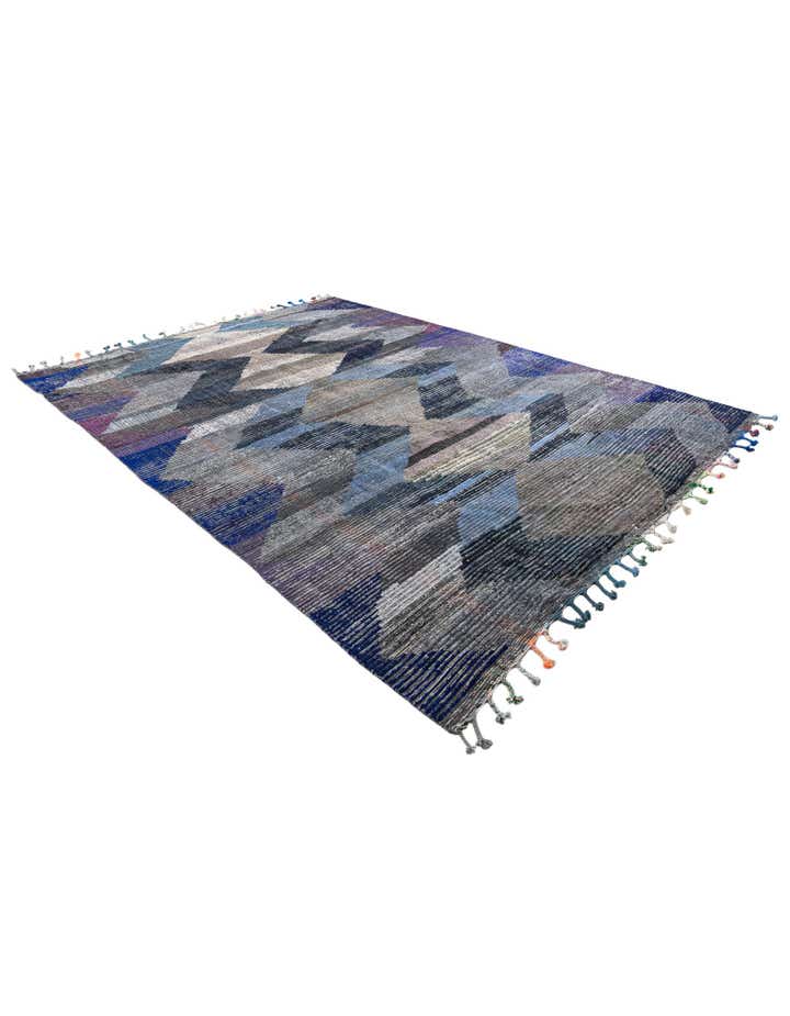 9' 2 x 12' 4 Hand Knotted Moroccan Wool Rug