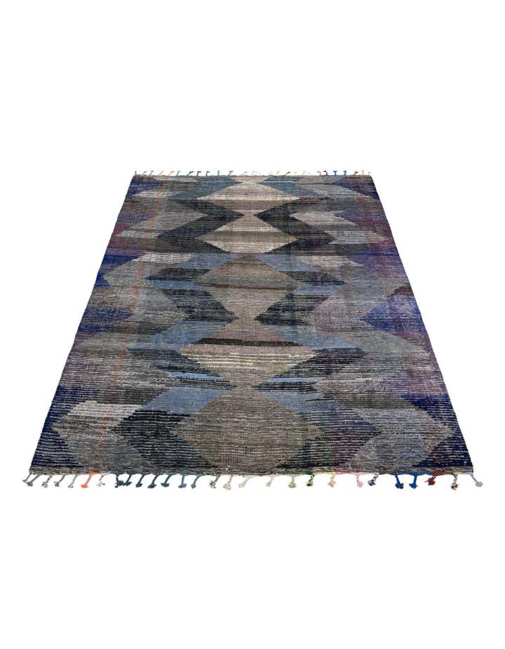 9' 2 x 12' 4 Hand Knotted Moroccan Wool Rug