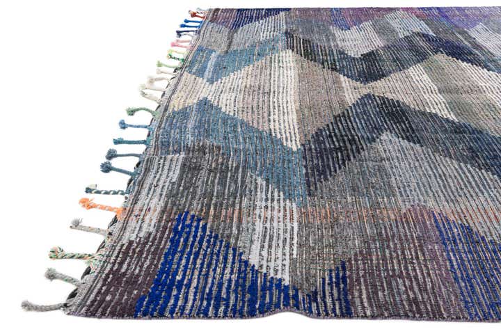 9' 2 x 12' 4 Hand Knotted Moroccan Wool Rug