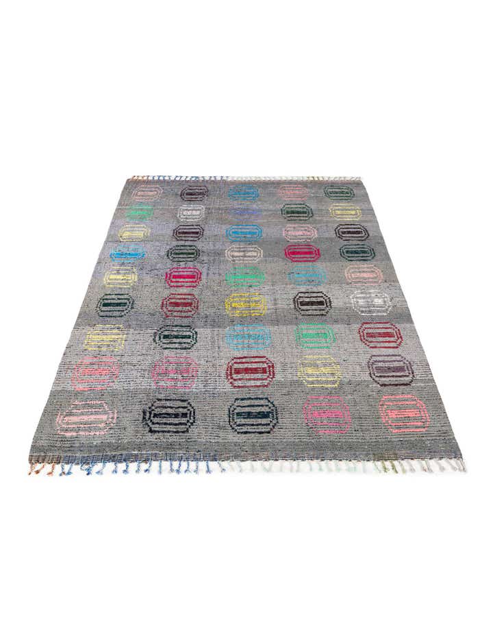 7' 9 x 10' 3 Hand Knotted Moroccan Wool Rug