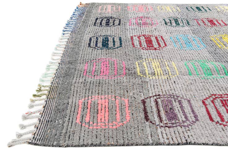 Detail image of 7' 9 x 10' 3 Hand Knotted Moroccan Wool Rug
