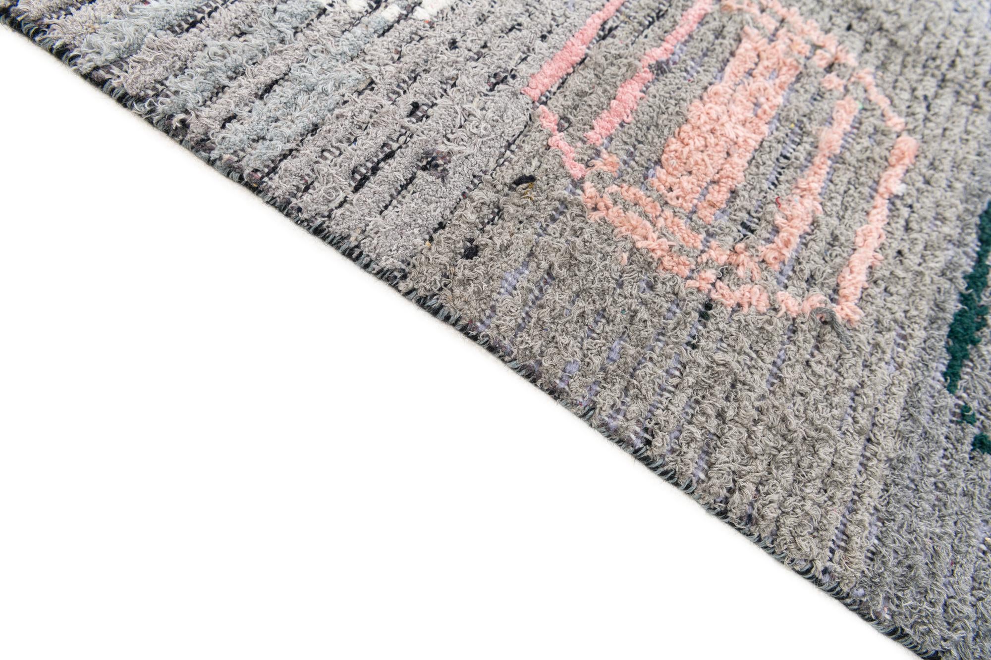 7' 9 x 10' 3 Hand Knotted Moroccan Wool Rug