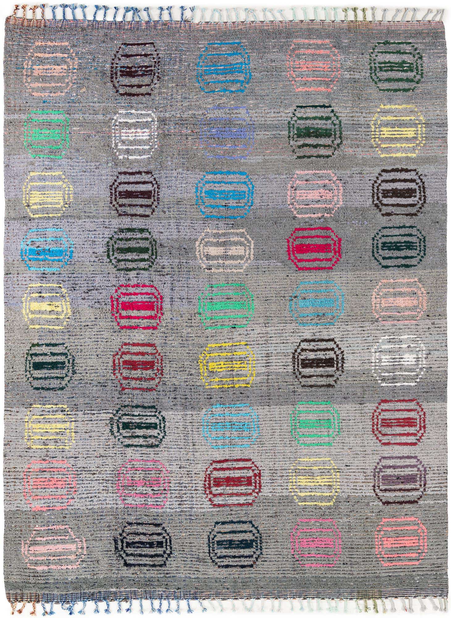 7' 9 x 10' 3 Hand Knotted Moroccan Wool Rug